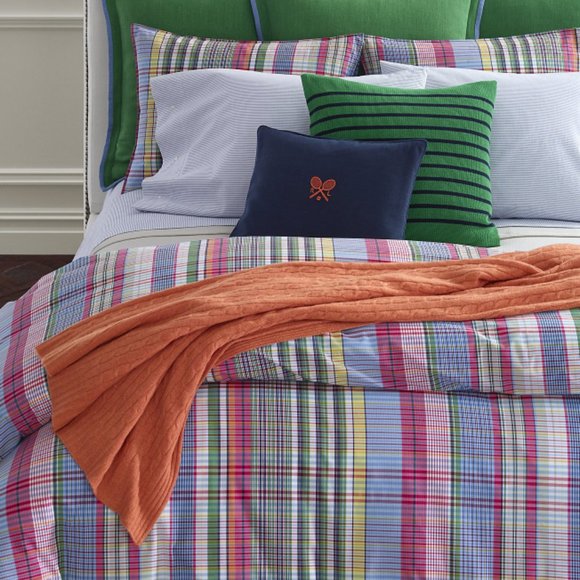 Ralph Lauren Amagansett Plaid KING Comforter NEW Factory Sealed - Picture 1 of 8